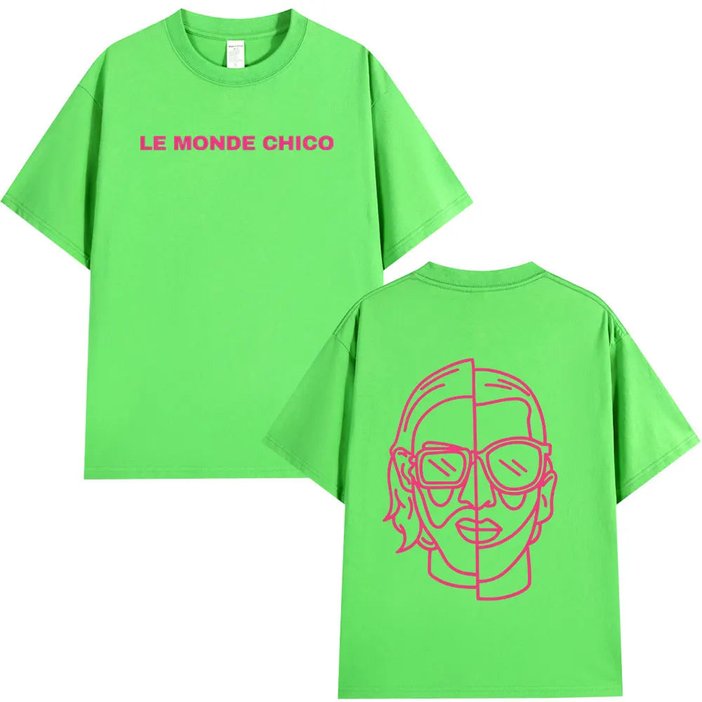 Le Monde Chico T Shirt French Rapper PNL Album Graphic Print T-shirt Men Women Hip Hop Fashion Oversized Short Sleeve Tee Shirt