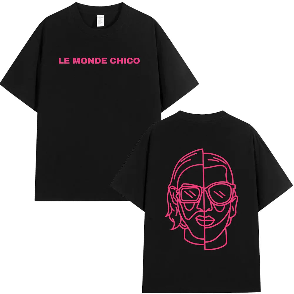 Le Monde Chico T Shirt French Rapper PNL Album Graphic Print T-shirt Men Women Hip Hop Fashion Oversized Short Sleeve Tee Shirt