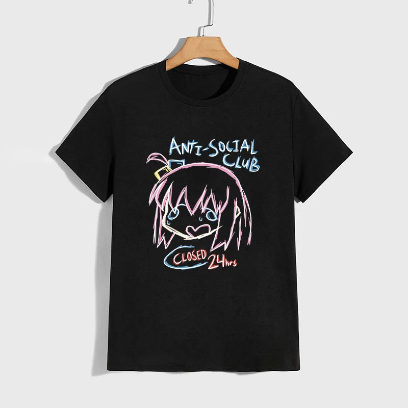 High Quality Pure Cotton T-shirt Kessoku Band Print Tshirt Men Women Daily Casual Comfort Tees Japan Anime Short Sleeve Top