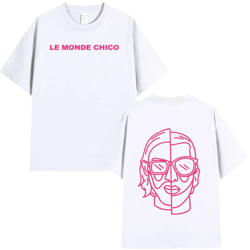 Le Monde Chico T Shirt French Rapper PNL Album Graphic Print T-shirt Men Women Hip Hop Fashion Oversized Short Sleeve Tee Shirt