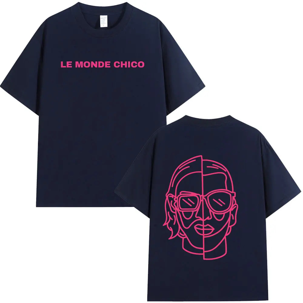 Le Monde Chico T Shirt French Rapper PNL Album Graphic Print T-shirt Men Women Hip Hop Fashion Oversized Short Sleeve Tee Shirt